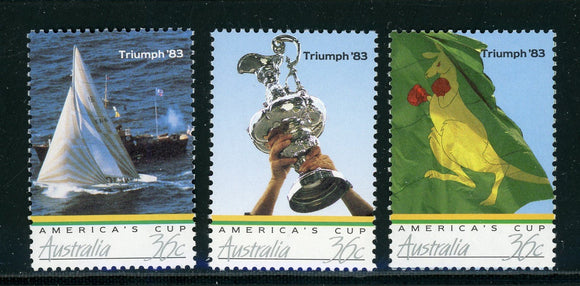 Australia Scott #1001-1003 MNH America's Cup Triumph '83 $$ 452214