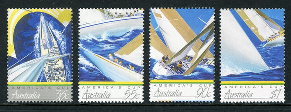 Australia Scott #1011-1014 MNH America's Cup Yacht Races CV$5+ 452215