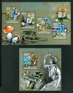 CAR OS #12 MNH SHEETS 2014 Scouts and Mushrooms $$ 452264