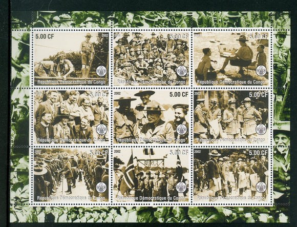 Congo Democratic Republic OS #17 MNH SHEET Scouting 2002 $$ 452271