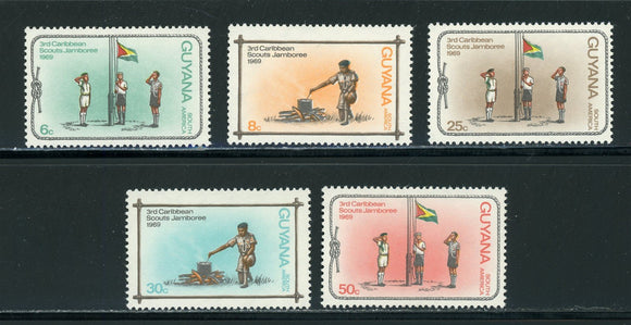 Guyana Scott #95-99 MNH Scouting in Guyana 60th ANN $$ 452286