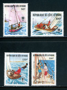 Ivory Coast Scott #631-634 MNH Scouting Year CV$7+ 452292