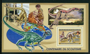 Guinea OS #73 MNH SHEET Scouting Centenary Dinosaurs Powell 2007 $$ 452307