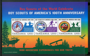 Tanzania Scott #2553 MNH SHEET Boy Scouts of America Cent. CV$7+ 452342