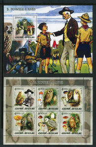 Guinea-Bissau OS #53 MNH SHEETS Scouts and Owls $$ 452355