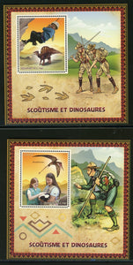 Congo People's Republic OS #11 MNH SHEETS Scouts and Dinosaurs $$ 452360