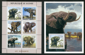 Guinea OS #74 MNH SHEETS Elephants and Scouts $$ 452384