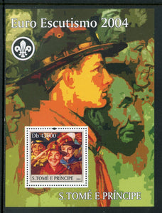 St. Thomas & Prince OS #28 MNH S/S Scouts 2004 $$ 452389