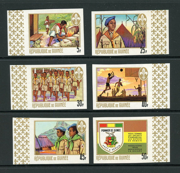 Guinea Scott #535-540 IMPERF MNH Boy Scouts of Guinea $$ 452390