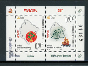 Montenegro Scott #158a MNH S/S Europa Scouts CV$5+ 452408