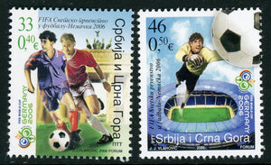 Serbia and Montenegro Scott #336-337 MNH WORLD CUP 2006 CV$20+ 452485