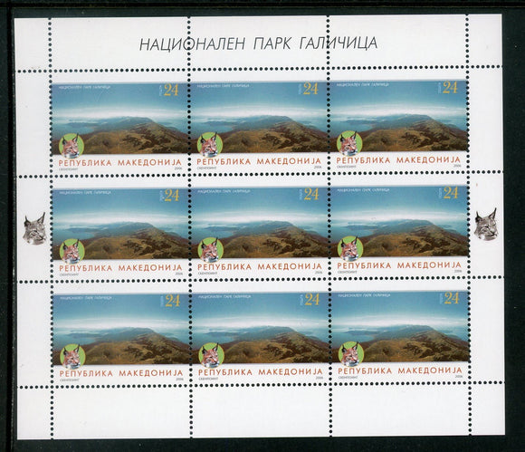 Macedonia Scott #383 MNH SHEET Lynx and Galicia National Parks CV$13+ 452562