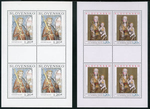 Slovakia Scott #605-606 MNH SHEETS Art CV$25+ 452565