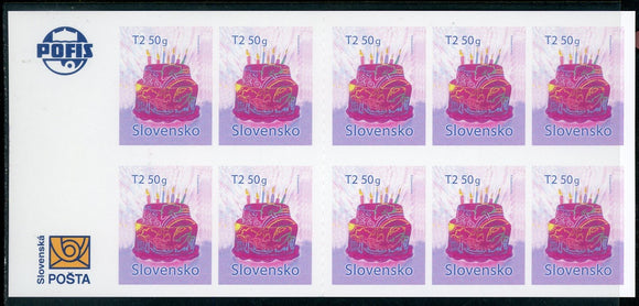 Slovakia Scott #640a SA BOOKLET Int'l Children's Day Cake CV$10+ 452572