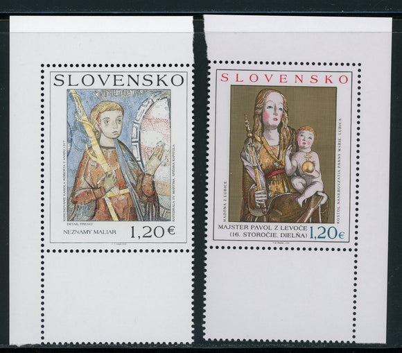 Slovakia Scott #605-606-1 MNH Art CV$6+ 452581