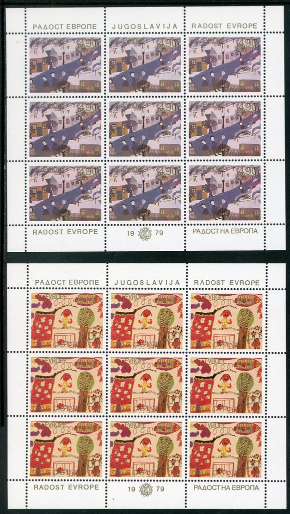 Yugoslavia Scott #1443-1444 MNH SHEETS Joy of Europe 1979 CV$6+ 452594