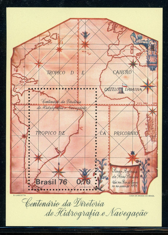 BRAZIL MNH: Scott #1426 Naval Hydrographic Navigation MAPS $$