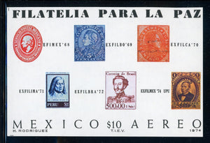 MEXICO MNH: Scott #C434 Filatelia Para La Paz $$