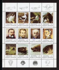 Argentina Scott #1456 MNH SHEET Antarctic FAUNA BIRDS Explores CV$12+ 456983