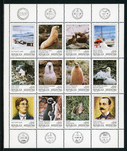 Argentina Scott #1559 MNH SHEET Pioneers Fauna Antarctic Bases CV$20+ 456984