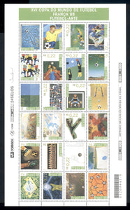 Brazil Scott #2675 MNH SHEET WORLD CUP 1998 France Soccer Football CV$28+ 456992