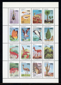 Chile Scott #758 MNH SHEET of 16 FLORA and FAUNA CV$21+ 457010