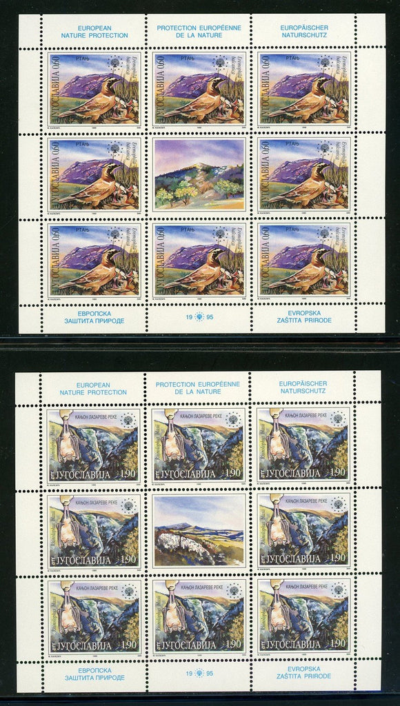 Yugoslavia Scott #2298-2299 MNH SHEETS European Nature Protection CV$36+ 457861