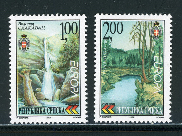 Bosnia (Serb Admin) Scott #135-136 MNH Europa 2001 Water Treasure CV$6+ 457931