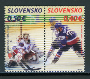 Slovakia Scott #614 MNH PAIR World Ice Hockey Championships 2011 $$ 463712