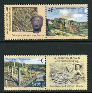 Serbia Scott #401-402 MNH w/LABELS Archaeological Sites $$ 463716