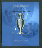 Austria Scott #2161 MNH S/S UEFA Euro 2008 Soccer Championships CV$10+ 463736