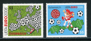 Austria Scott #2135-2136 MNH UEFA Euro 2008 Soccer Championships $$ 463740