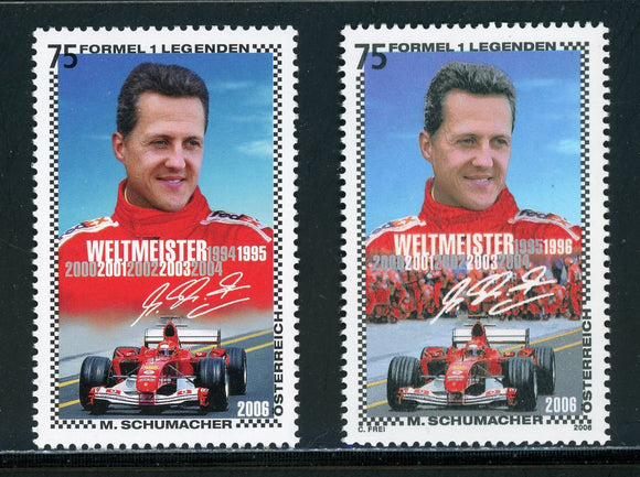 Austria Scott #2076//2103A MNH Michael Schumacher Auto Racer $$ 463741