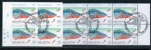 Switzerland Scott #b626 USED FIRST DAY CANCEL BOOKLET FISH 70+35 CV$14+ 463759