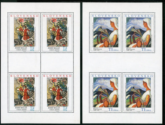 Slovakia Scott #555-556 MNH SHEETS Paintings ART CV$25+ 463802