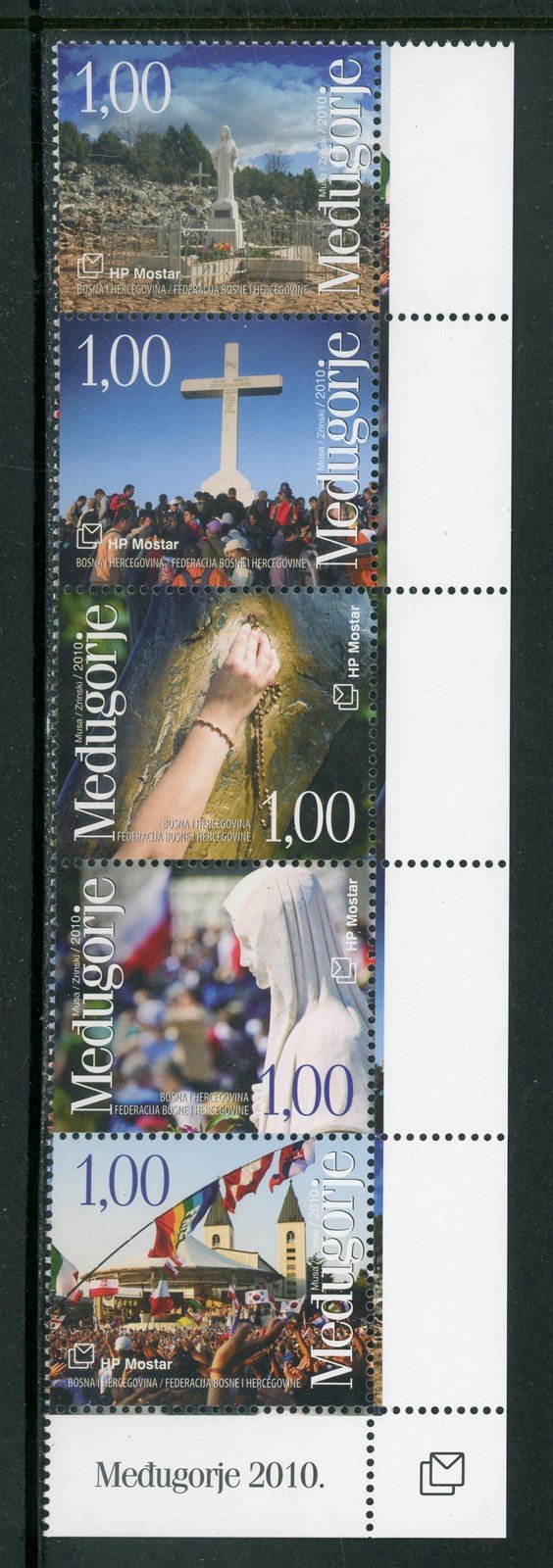 Bosnia (Croat Admin) Scott #235 MNH STRIP The Virgin Mary CV$7+ 463822