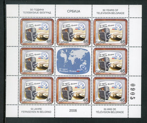 Serbia Scott #437 MNH SHEET Television Belgrade ANN CV$14+ 463838