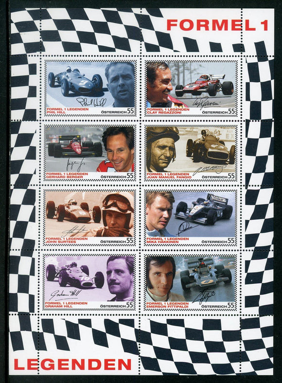 Austria Scott #2104 MNH Formula I Race Car Drivers CV$13+ 463854