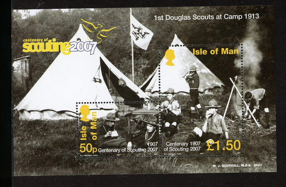 Isle of Man Scott #1188 MNH S/S Scouting Centenary CV$6+ 463857