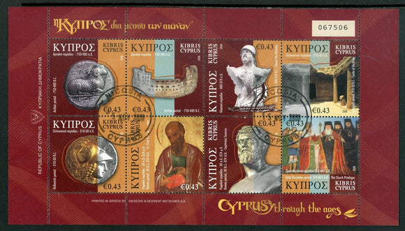 Cyprus Scott #1076-2 USED S/S Cyprus Through the Ages CV$15+ 463864