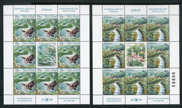 Serbia Scott #470-471 MNH SHEETS European Nature Protection CV$22+ 463882