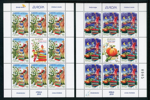 Serbia Scott #509-510 MNH SHEETS Europa 2010 Children's Stories CV$34+ 463886