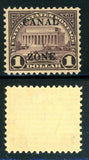 CANAL ZONE MVLH: Scott #95 $1 Violet Brown SHARP TOP "A" PF CERT 85 XF CV$120+