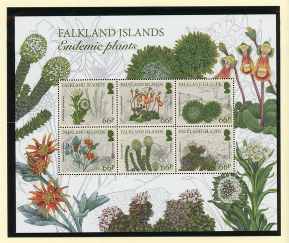 Falkland Islands Scott #1179 MNH SHEET Endemic Plants FLORA CV$10+ 472658