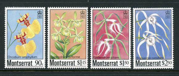 Montserrat Scott #554-557 MNH Orchids Flowers FLORA CV$4+