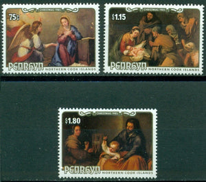 Penrhyn Island Scott #327-329 MNH Christmas 1985 ART CV$7+