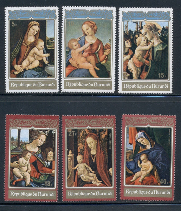 Burundi Scott #408//C167 MNH Christmas 1972 Paintings Art CV$8+