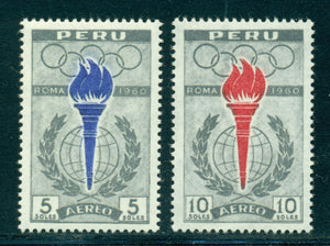 Peru Scott #C172-C173 MNH OLYMPICS 1960 Rome CV$2+