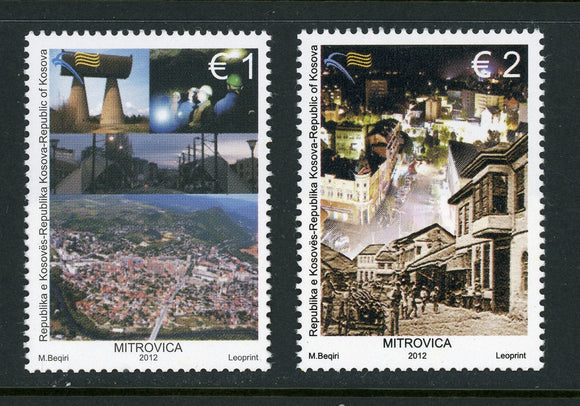 Kosovo Scott #195-196 MNH Views of Mitrovica CV$8+