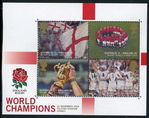 Great Britain Scott #2171 MNH S/S Rugby World Cup Champions CV$12+